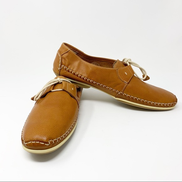 Pikolinos Brown Stitched Leather Tie Loafers Sz 41 - Picture 6 of 11